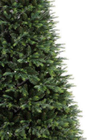 Künstlicher Weihnachtsbaum 3D Robuste Fichte XL. Der Baum hat dicke grüne Nadeln.