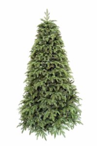 Künstlicher Weihnachtsbaum 3D Kaukasus-Tanne XL hat dichte hellgrüne Nadeln