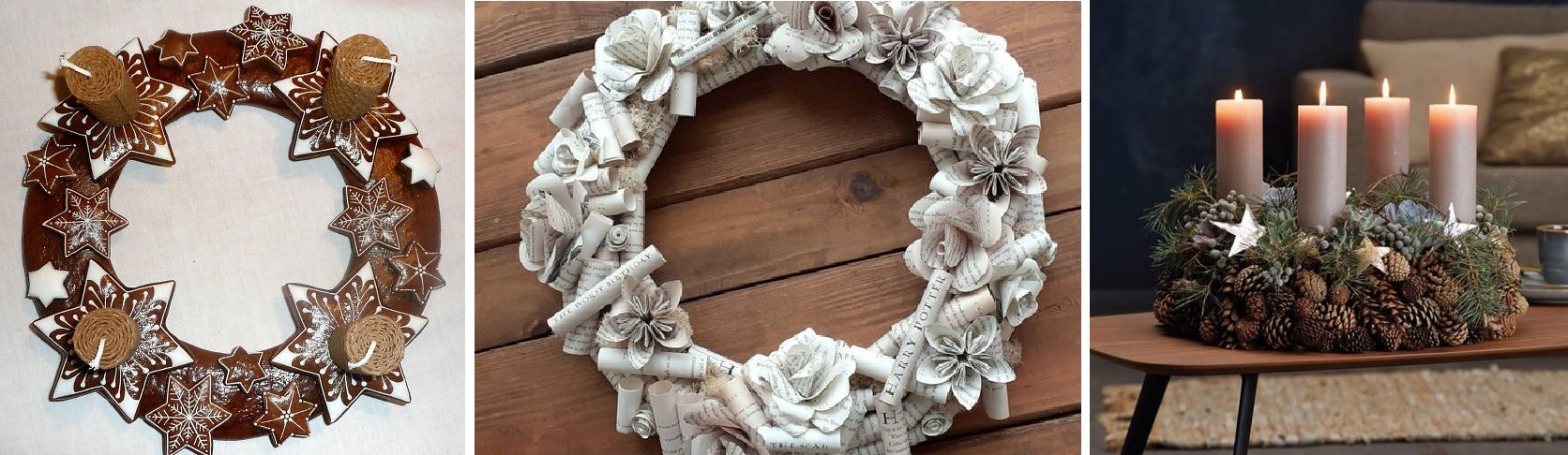 Unkonventionelle Adventskränze