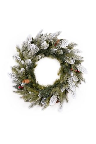 Weihnachtskranz 3D Tanne mit Kunstschnee