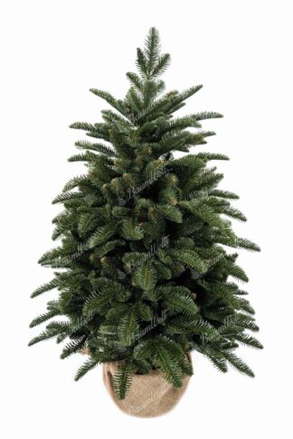 Künstlicher Weihnachtsbaum 3D Normandtanne im Topf, der Baum hat dicke grüne Nadeln
