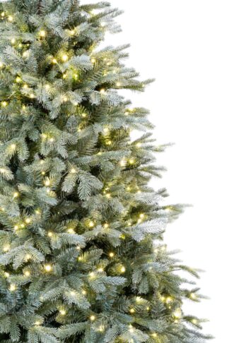 Künstlicher Weihnachtsbaum 3D Fichte Silber LED Detail der Nadeln